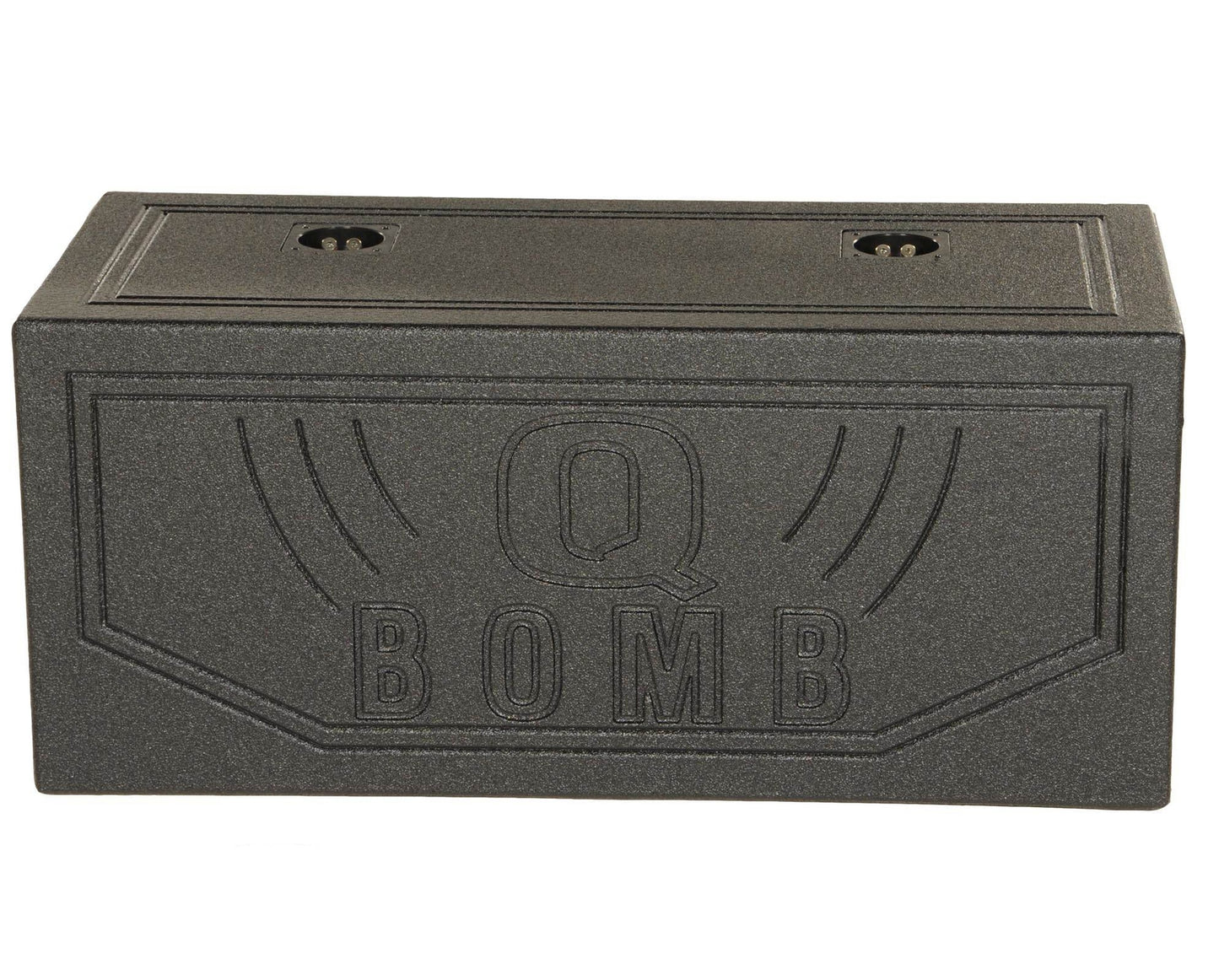 Qpower QBOMB12V Dual 12" Vented Ported Subwoofer Sub Box with Bedliner Spray