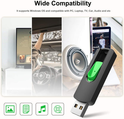 64 GB Flash Drive USB Flash Drive 64GB Thumb Drive USB 2.0 Memory Stick Zip Drive Backup Jump Drive Single 64GB 64G USB Drive for PC Laptop
