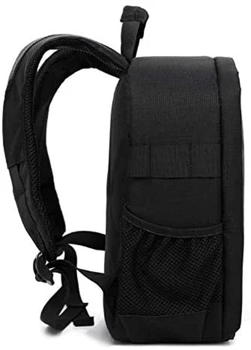 Camera Bag, Waterproof Nylon Camera Backpack for DSLR Cameras, Lens and Accessories Black Grey