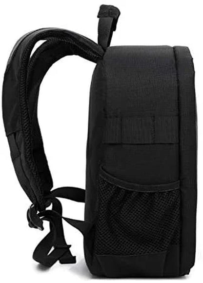Camera Bag, Waterproof Nylon Camera Backpack for DSLR Cameras, Lens and Accessories Black Grey