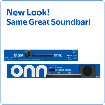 Bluetooth 2.1 Channel Soundbar System with Dolby Atmos, 36", Black