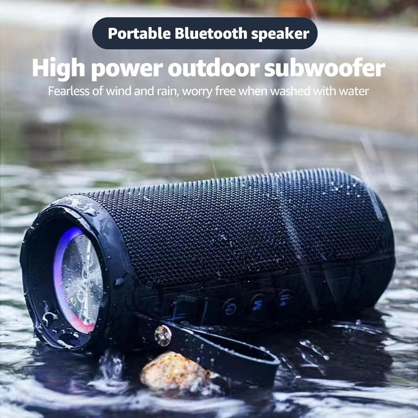 Portable Bluetooth Karaoke Speaker: Sing along Anywhere! 2 Wireless Mics & Built-In Lights - Perfect for Home Parties and Birthdays, Fun for Kids and Adults!