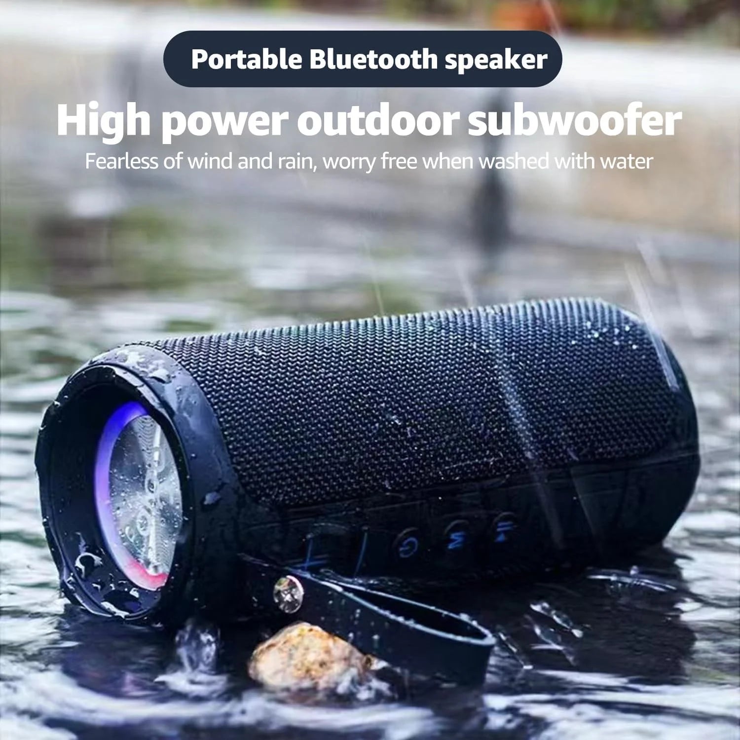 Portable Bluetooth Karaoke Speaker: Sing along Anywhere! 2 Wireless Mics & Built-In Lights - Perfect for Home Parties and Birthdays, Fun for Kids and Adults!