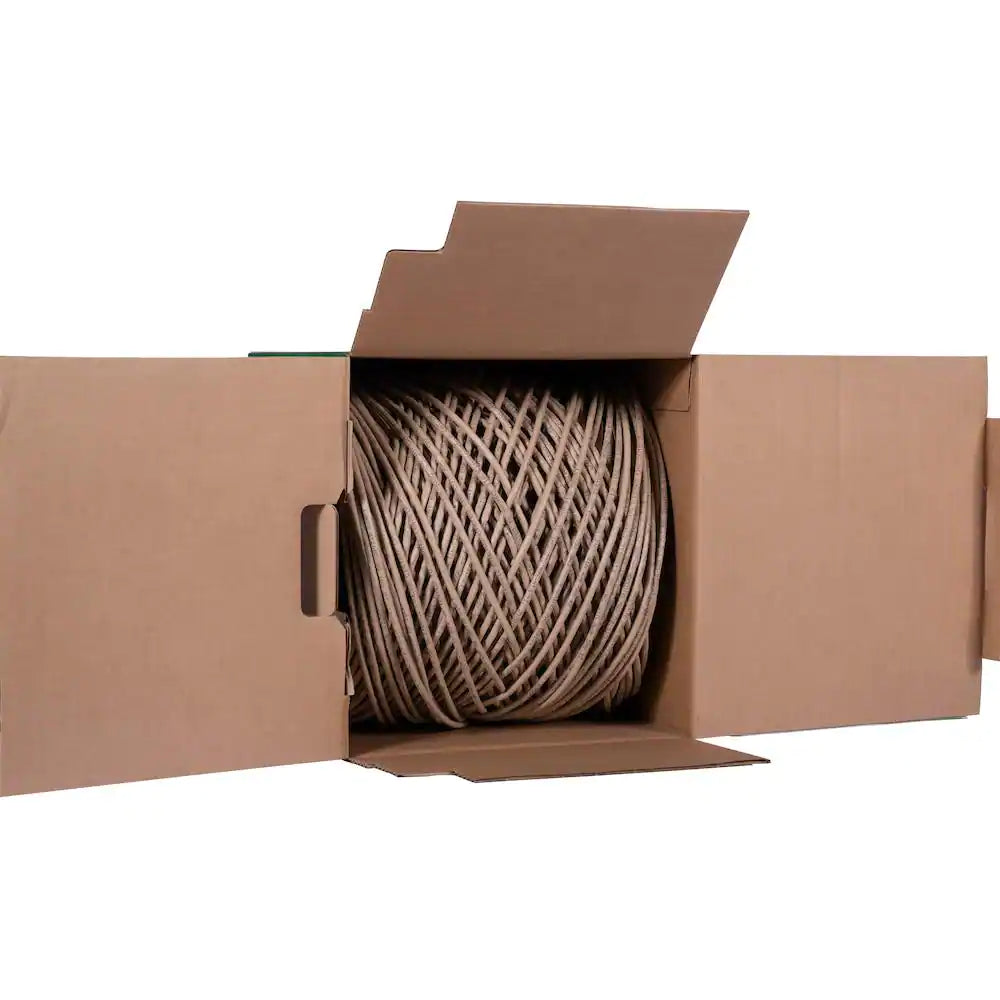 500 Ft. Tan 24/4 Cat5E CMR-CMX Indoor/Outdoor Data Cable