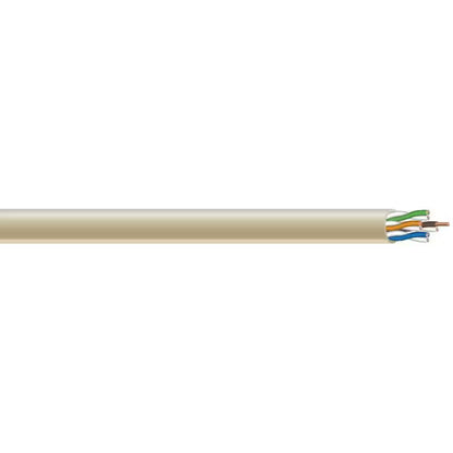 500 Ft. Tan 24/4 Cat5E CMR-CMX Indoor/Outdoor Data Cable