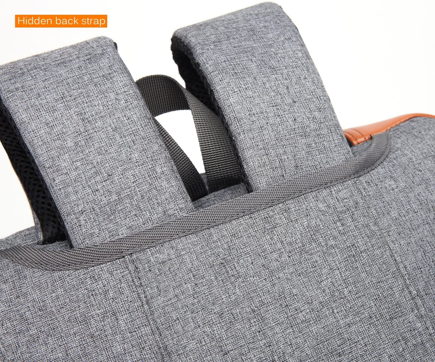 17.3" Laptop Backpack/Shoulder Bag/Messenger Bag/Briefcase, Multi-Functional Travel Rucksack, Convertible Business Handbag for Men/Women (New Grey)