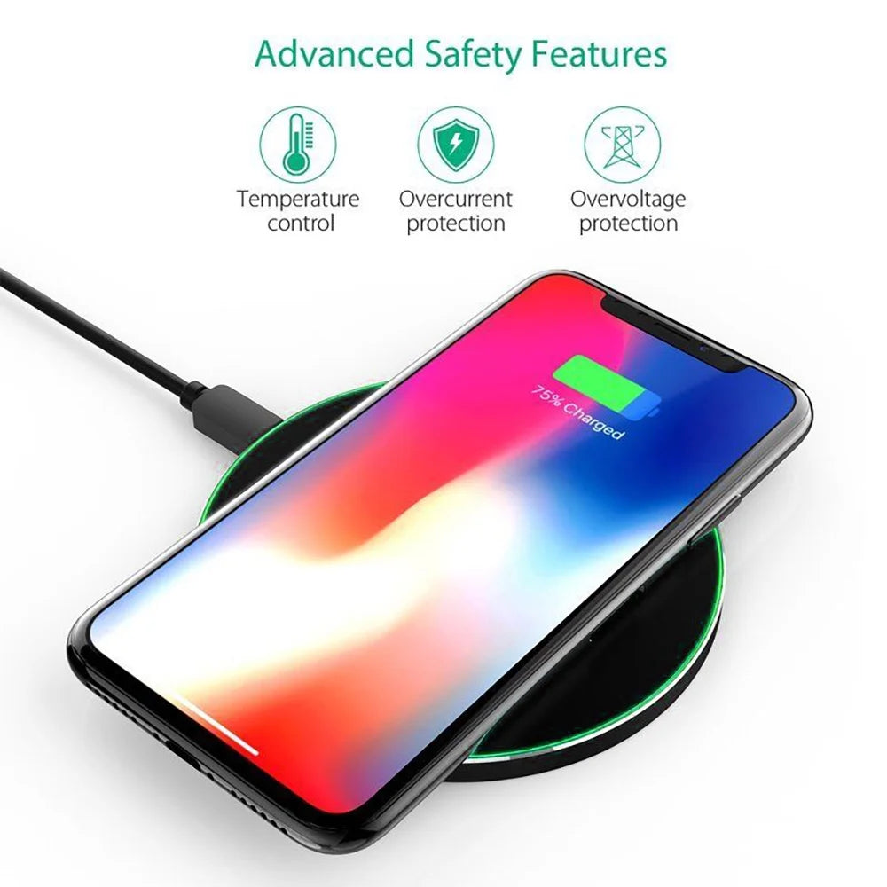 15W Wireless Charger Fast Charging Station for Iphone 15 14 13 12 11 X Xs Xr 8 Samsung