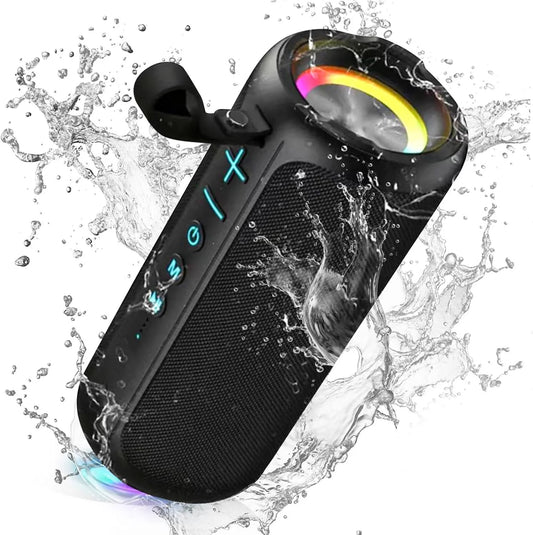 Portable Bluetooth Karaoke Speaker: Sing along Anywhere! 2 Wireless Mics & Built-In Lights - Perfect for Home Parties and Birthdays, Fun for Kids and Adults!