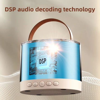 Mini Karaoke Machine with 2 Microphones & LED Lights, Portable Bluetooth Speaker Cute Karaoke Speaker for Kids, Ideal Gifts for Home Party