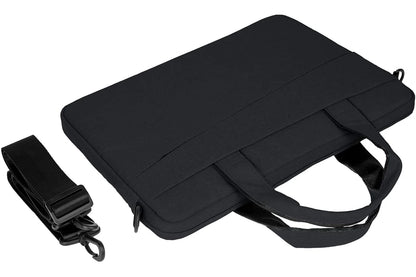 13 Inch Laptop Sleeve Shoulder Bag Compatible with Macbook Pro 14 M1 A2442,13" Macbook Air/Pro,13.3" Chromebook Notebook, Polyester Messenger Bag Carrying Case Briefcase (Black)