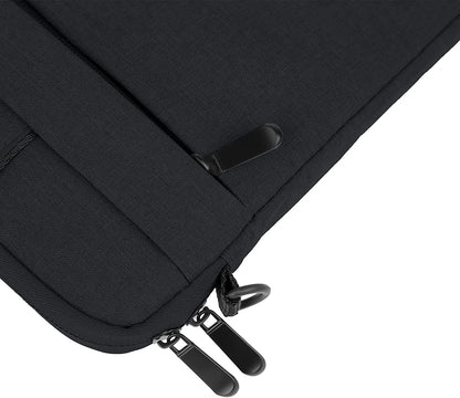 13 Inch Laptop Sleeve Shoulder Bag Compatible with Macbook Pro 14 M1 A2442,13" Macbook Air/Pro,13.3" Chromebook Notebook, Polyester Messenger Bag Carrying Case Briefcase (Black)