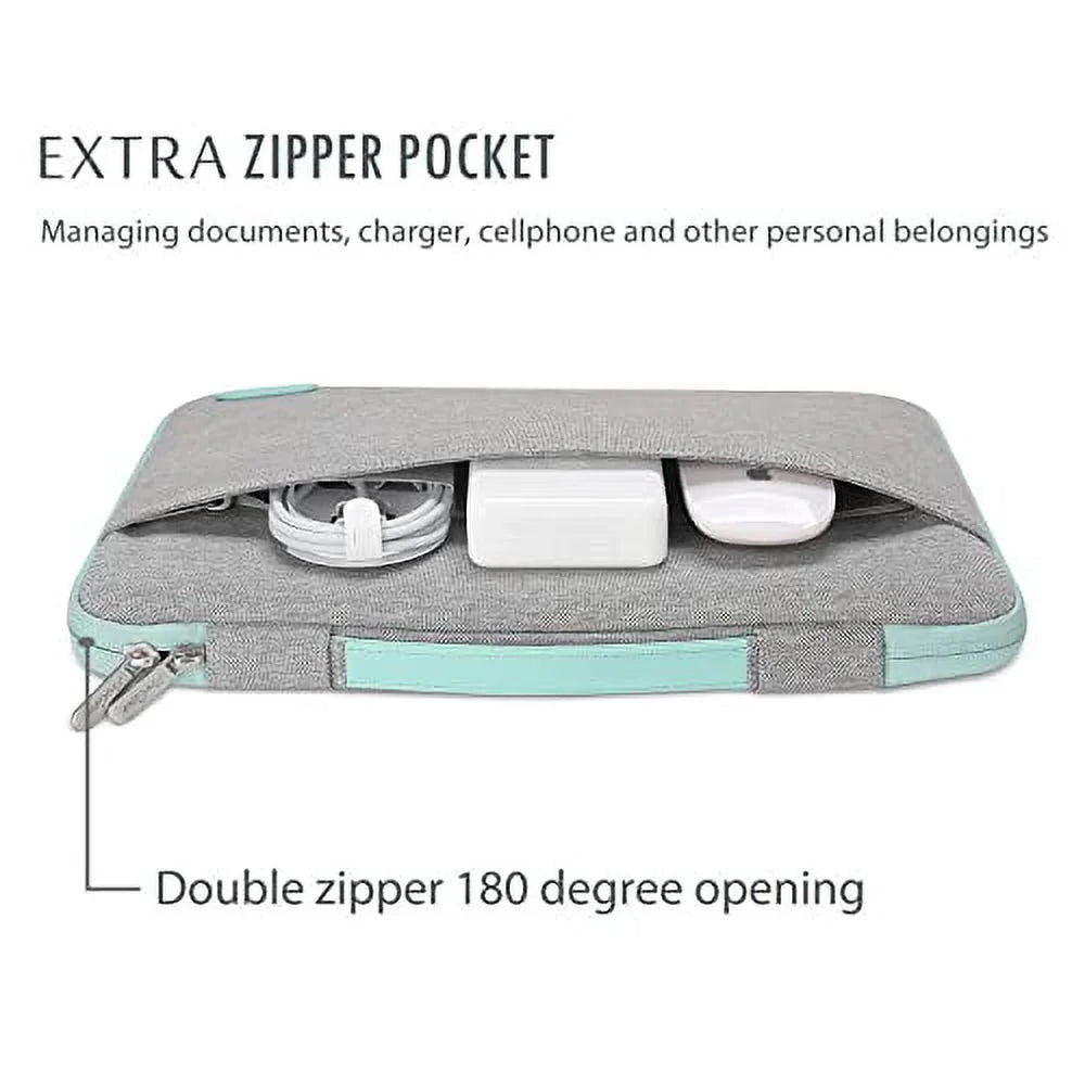 Laptop Sleeve Case, 13 Inch TSA Laptop Bag Compatible with Macbook Air 13 2020 M1/ 2022 M2, Macbook Pro 13 2021 M2, Macbook Pro 14 2021 2022 M1 Pro/Max -Light Grey