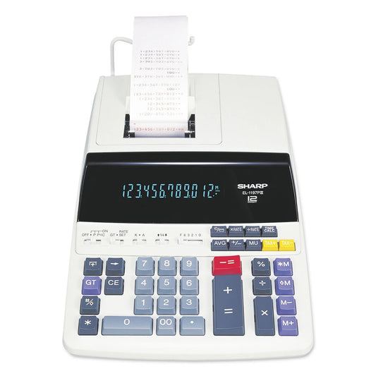 EL-1197PIII Two-Color Printing Desktop Calculator Black/Red Print 4.5 Lines/Sec