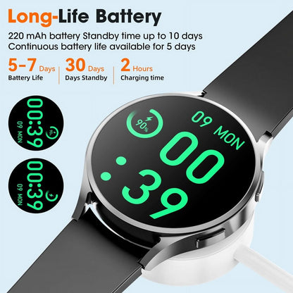 1.39-Inch Men'S Smartwatch with Fitness Tracker, Answer/Call/100+ Sport Modes for Android & Iphone Devices, IP67 Waterproof Fitness Watch (Black)