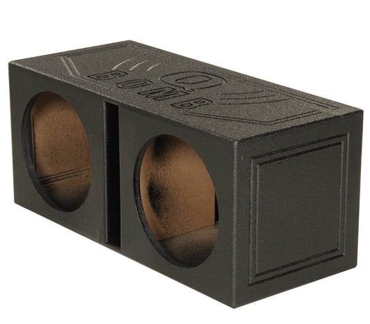Qpower QBOMB12V Dual 12" Vented Ported Subwoofer Sub Box with Bedliner Spray