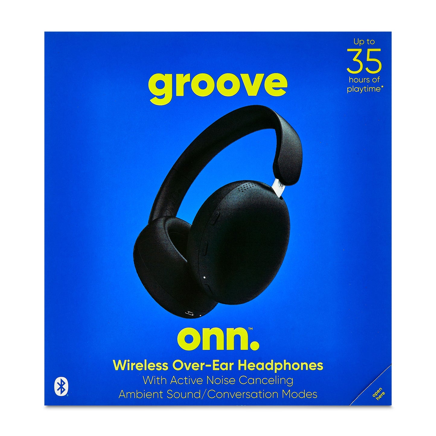 Bluetooth Wireless Over-Ear Headphones with Active Noise Canceling and Carrying Case, Black