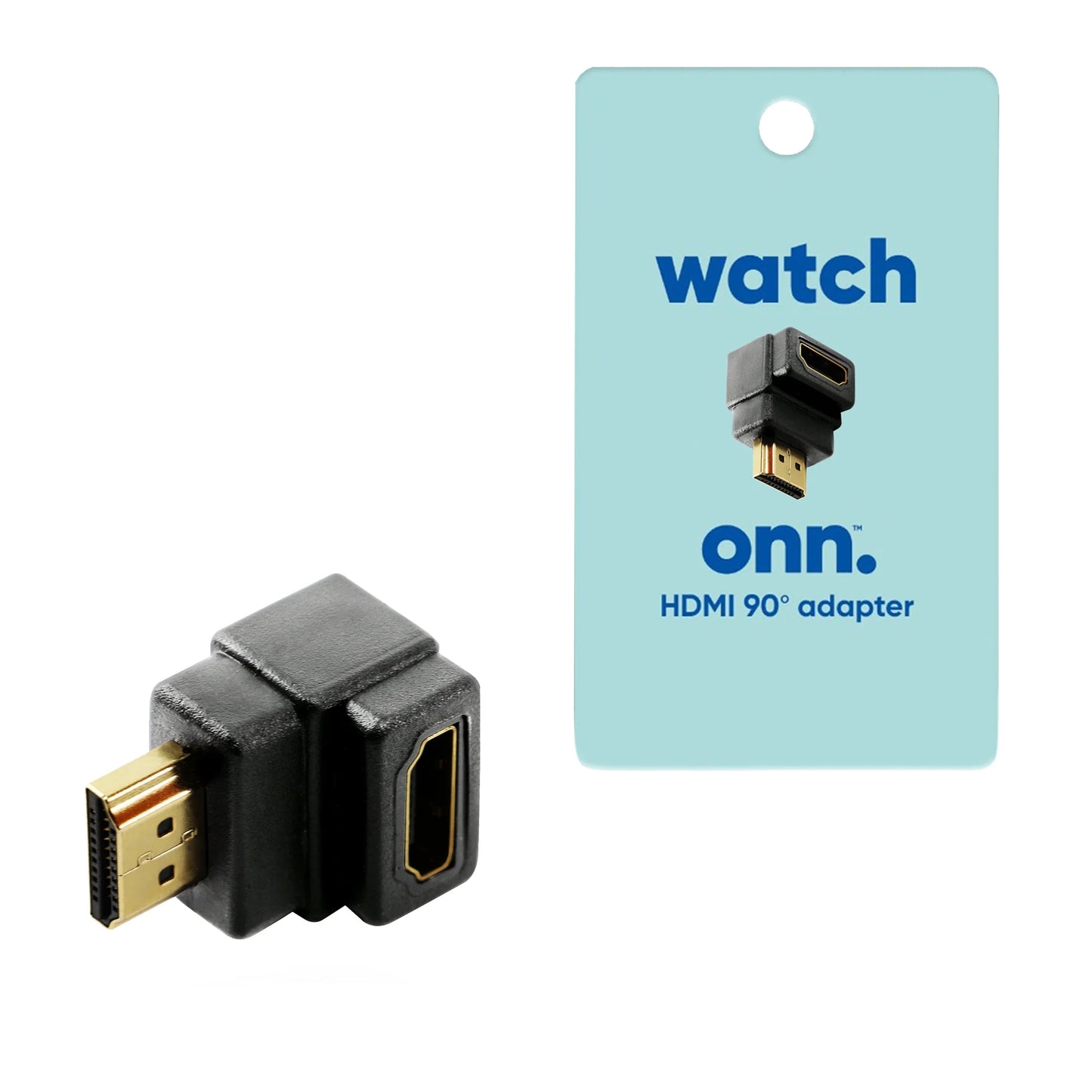 . HDMI 90-Degree Adapter, Great for behind TV Locations, Black