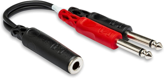 YPP-136 1/4 Inch TRSF to Dual 1/4 Inch TS Stereo Breakout Cable