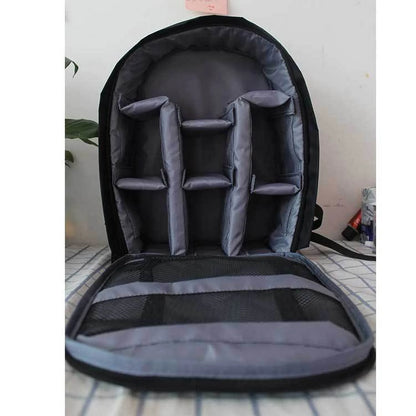 Camera Bag, Waterproof Nylon Camera Backpack for DSLR Cameras, Lens and Accessories Black Grey
