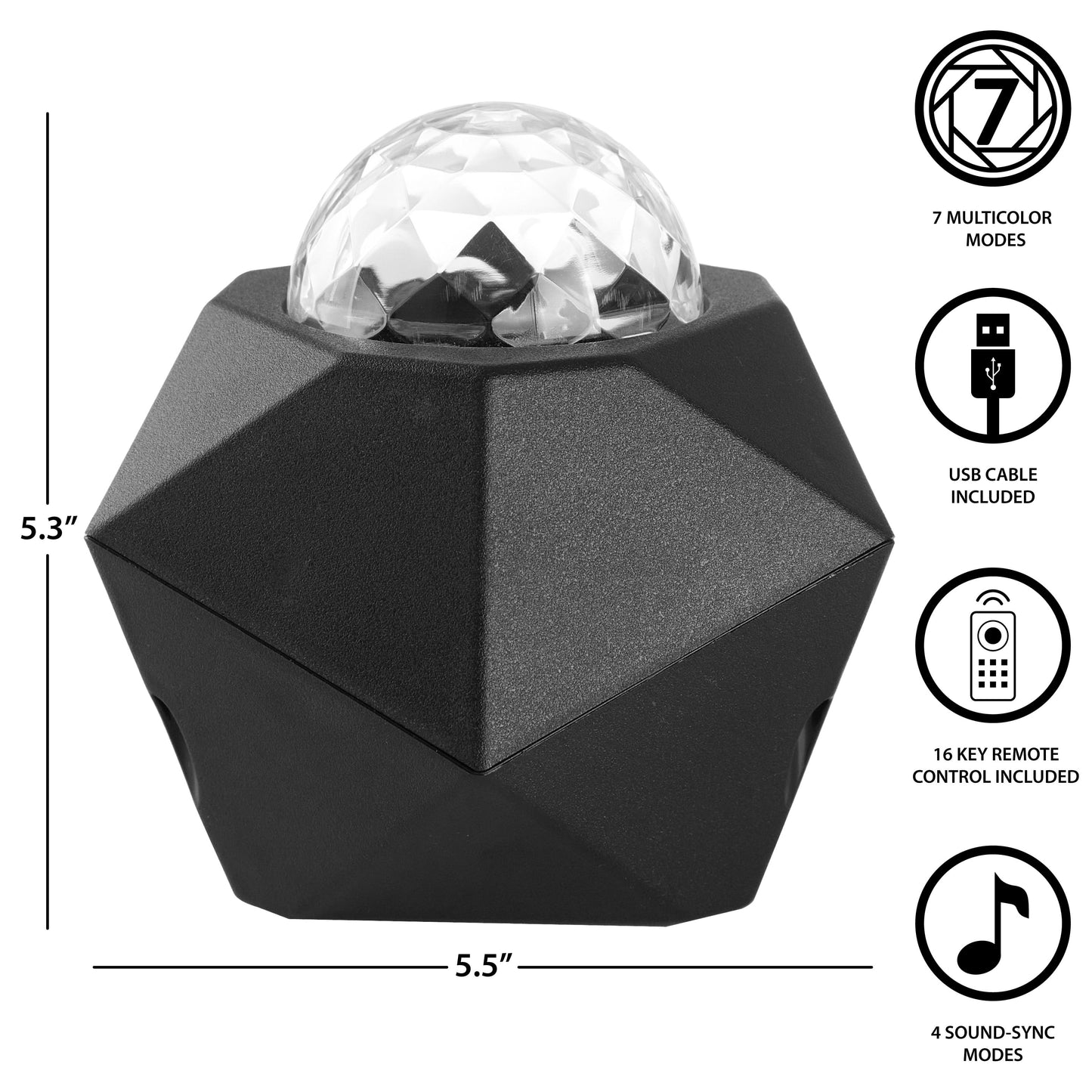 (2 Pack)  Aura Projector with Laser, Black