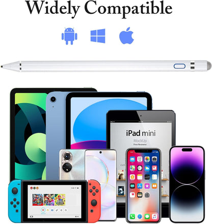 Active Stylus Pens for Touch Screens, Rechargeable Universal Ipad Pencil, Pen for Ipad/Ios/Android/Ipad Air/Pro/Mini/Iphone/Samsung/Lenovo and More