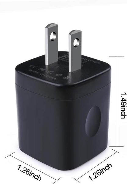 Wall Charger,Charger Cube,Charging Block Fast Charge 3Pack Dual Port 2.1A Power Brick Phone Charging Plug Box Head for Iphone 16/15 Pro/14/13/12/11/Xr/8/7/6 Plus,Samsung Galaxy S24 S23 S22 S21 S10 S9