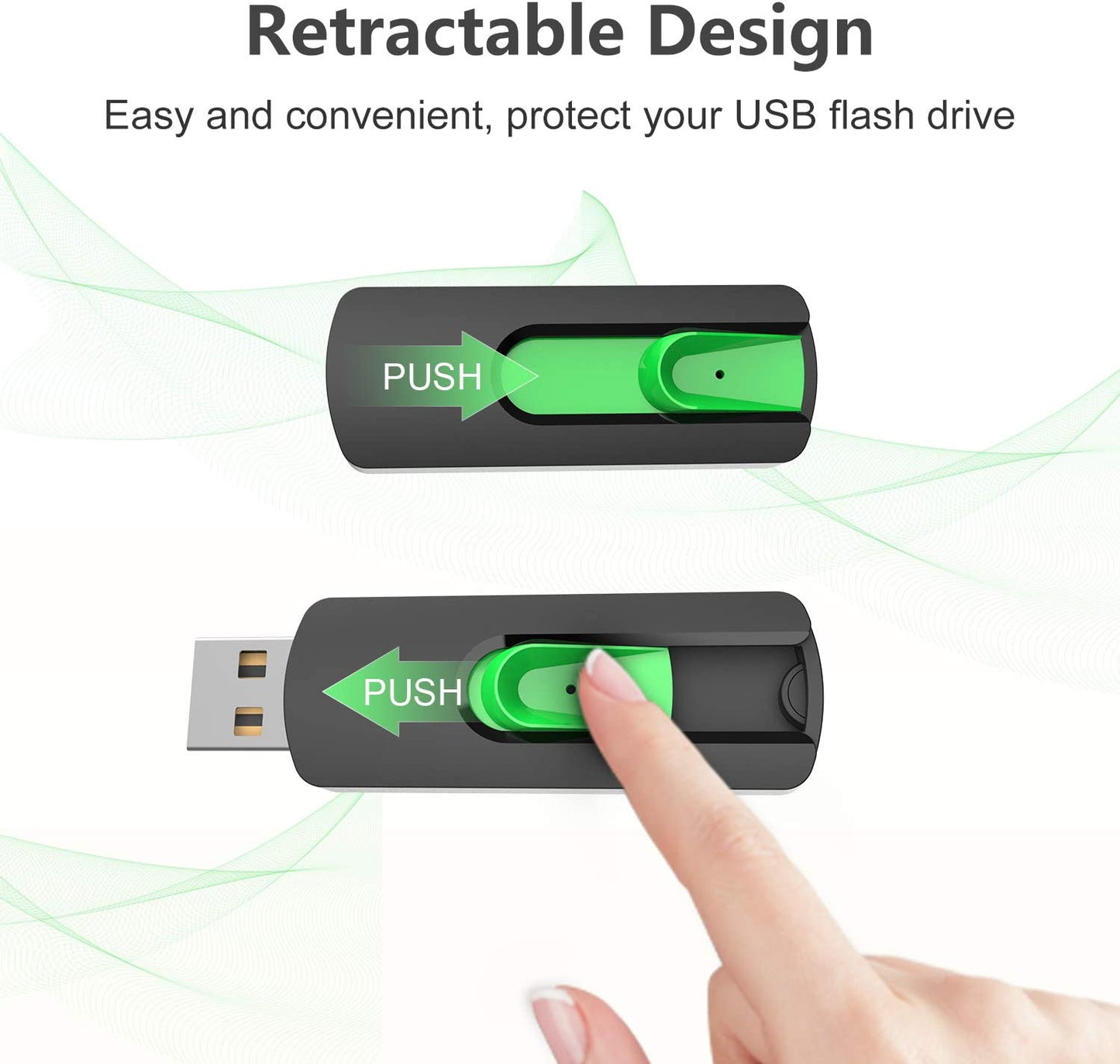 64 GB Flash Drive USB Flash Drive 64GB Thumb Drive USB 2.0 Memory Stick Zip Drive Backup Jump Drive Single 64GB 64G USB Drive for PC Laptop