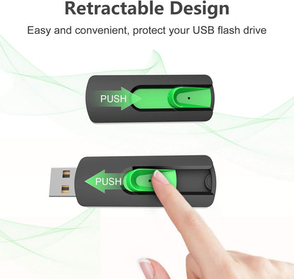 64 GB Flash Drive USB Flash Drive 64GB Thumb Drive USB 2.0 Memory Stick Zip Drive Backup Jump Drive Single 64GB 64G USB Drive for PC Laptop