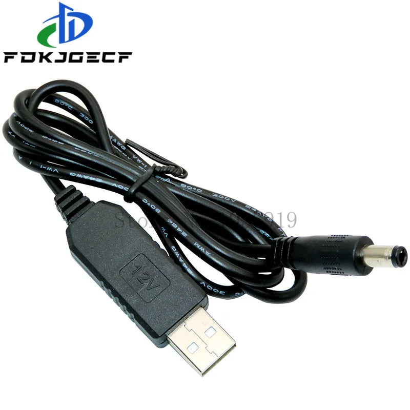 USB Power Boost Line Dc 5V to Dc 9V / 12V Step up Module Usb Converter Adapter Cable 2.1X5.5Mm Plug