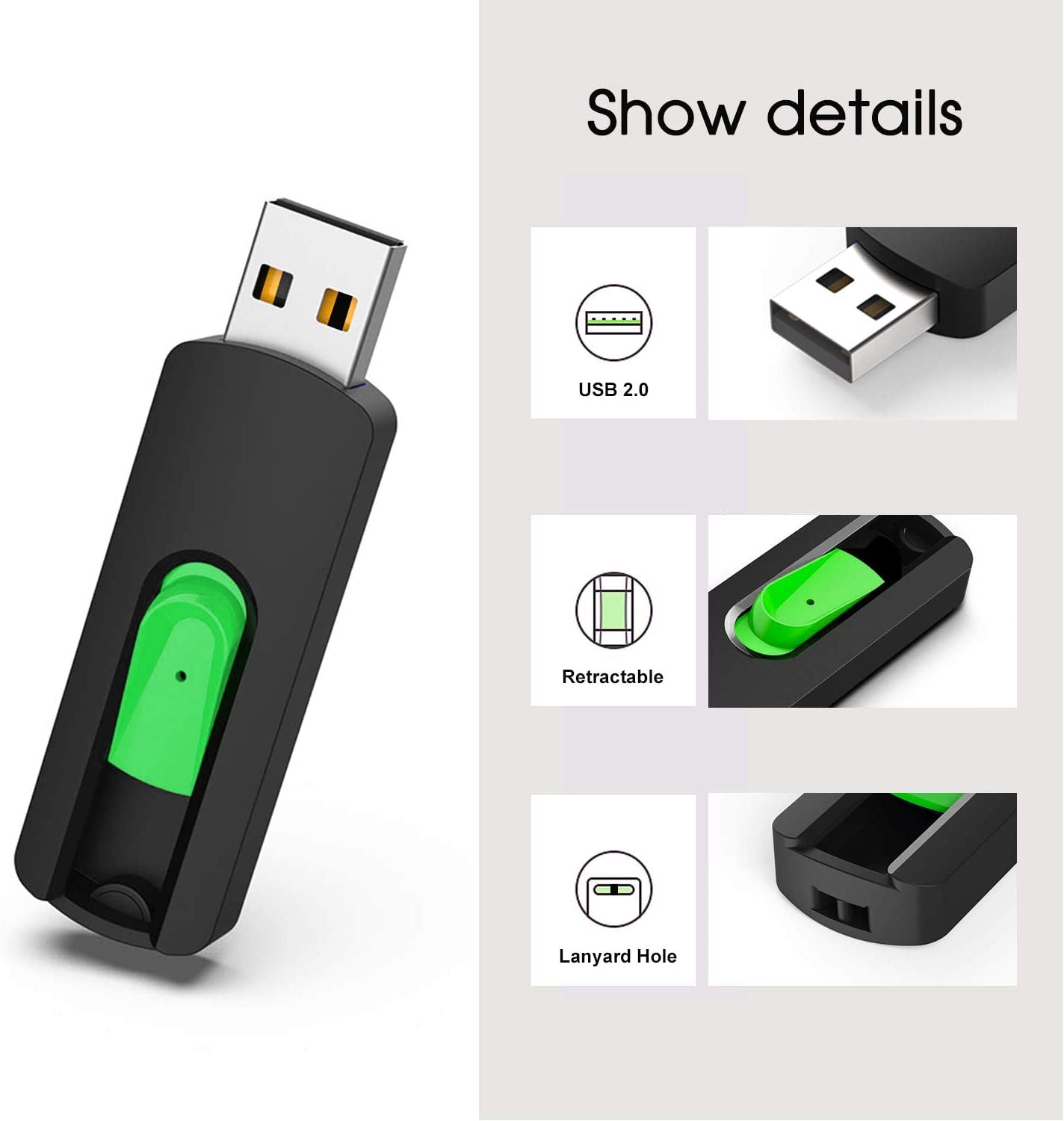 64 GB Flash Drive USB Flash Drive 64GB Thumb Drive USB 2.0 Memory Stick Zip Drive Backup Jump Drive Single 64GB 64G USB Drive for PC Laptop