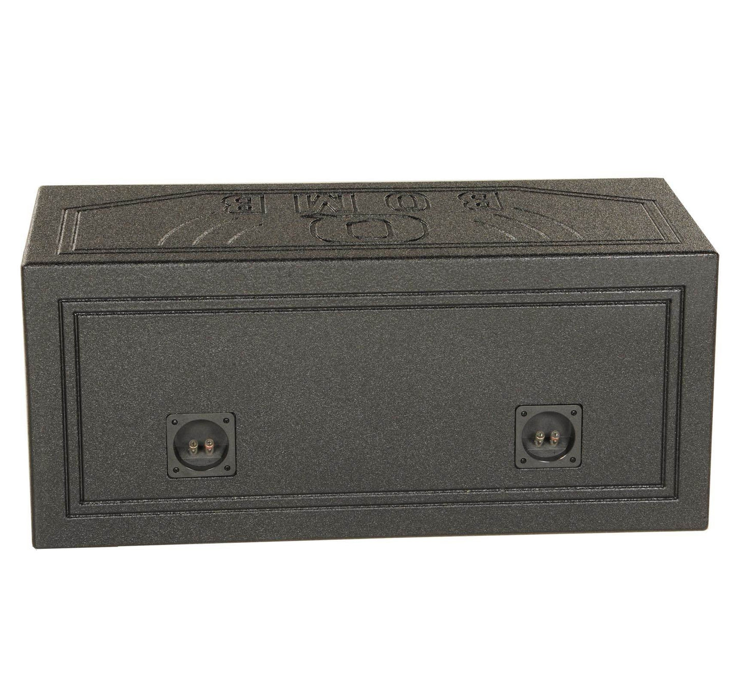 Qpower QBOMB12V Dual 12" Vented Ported Subwoofer Sub Box with Bedliner Spray