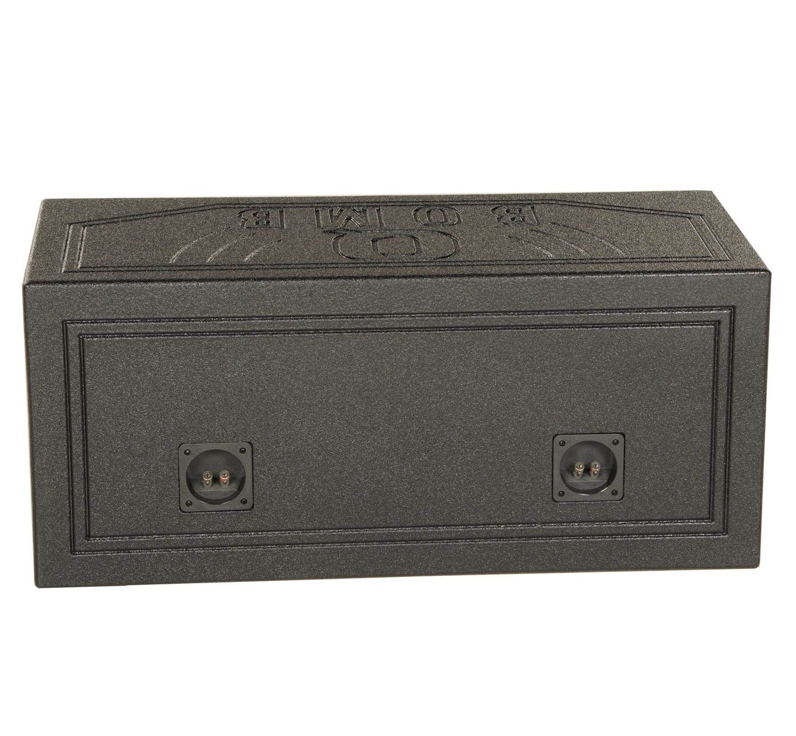 Qpower QBOMB12V Dual 12" Vented Ported Subwoofer Sub Box with Bedliner Spray
