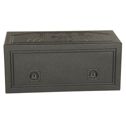 Qpower QBOMB12V Dual 12" Vented Ported Subwoofer Sub Box with Bedliner Spray